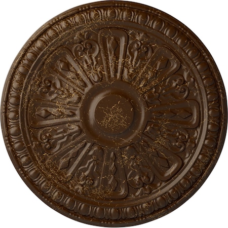 Raymond Ceiling Medallion (Fits Canopies up to 5 3/8"), 18"OD x 1 1/4"P, Root Beer Crackle